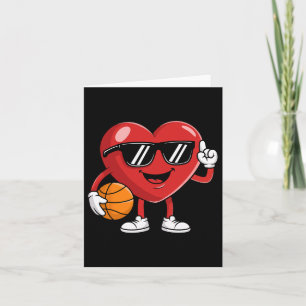Basketball Valentines day Shirt Boys Valentineser Kort
