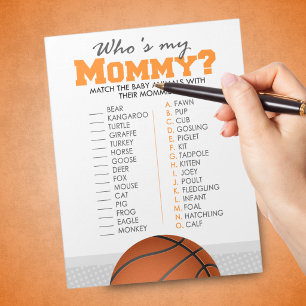 Basketball Vem Är Min Mamma Baby Djur Bröllopslek Anteckningsblock