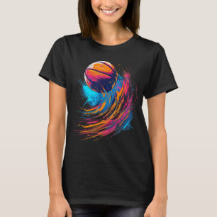 Basketball Watercolor Artwork Basketball Älskare C T Shirt