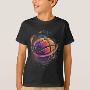 Basketball Watercolor Basketball Älskare Artwork D T Shirt