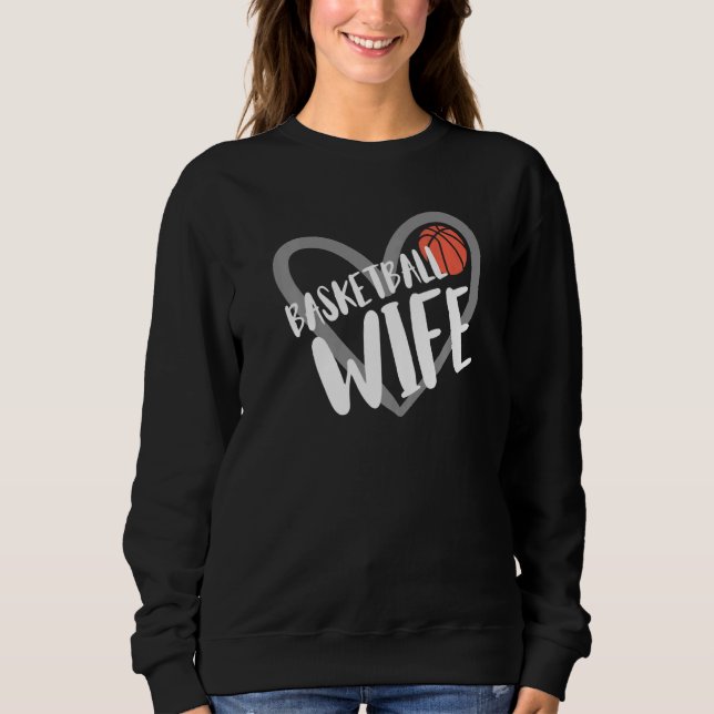 Basketball Wife Heart  T Shirt (Framsida)