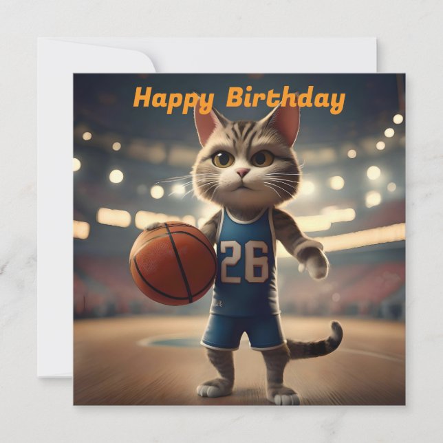 "Basketball with a Side of Catitude" Kort (Framsida)