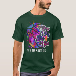 Basketball Women Funny Team spelar som en tjej Bas T Shirt
