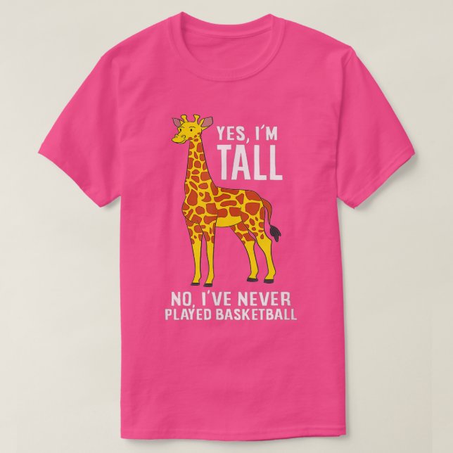 Basketball Yes Im Tall No I Dont Play Basketball G T Shirt (Design framsida)