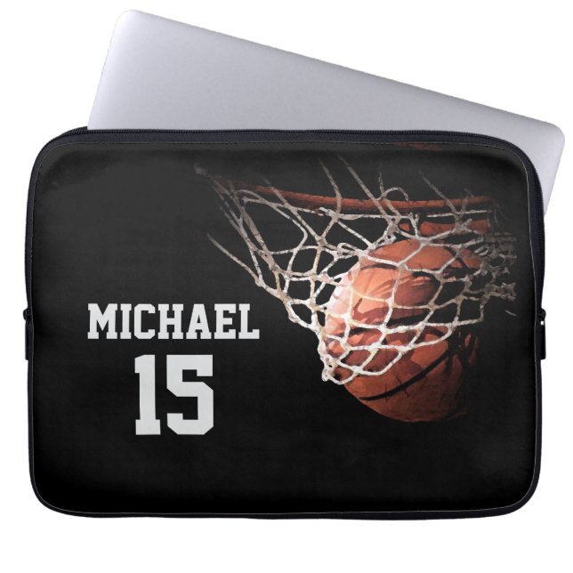 Basketball Your Name Laptop Fodral (Framsidan)