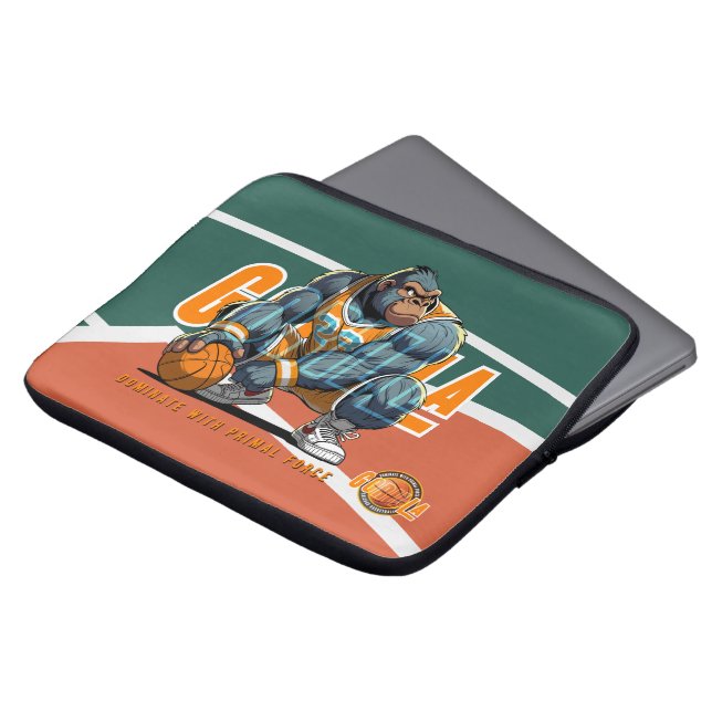 Basketballens prima kraft | 13 tum laptop fodral (Framsida topp)