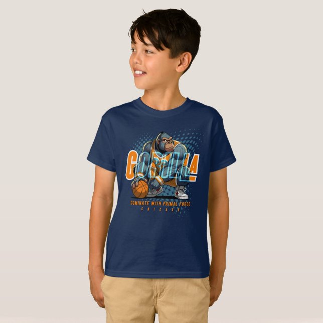 Basketballens prima kraft | Barn T Shirt (Hel framsida)