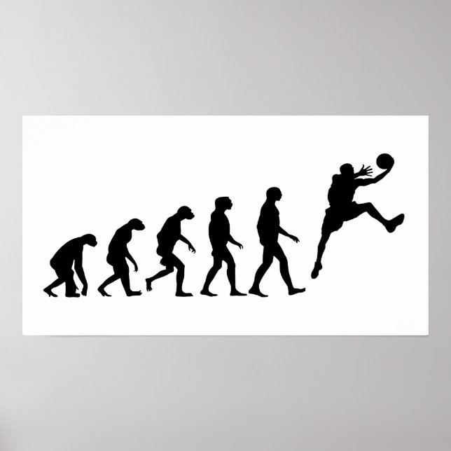 Basketballens utveckling poster (Framsidan)