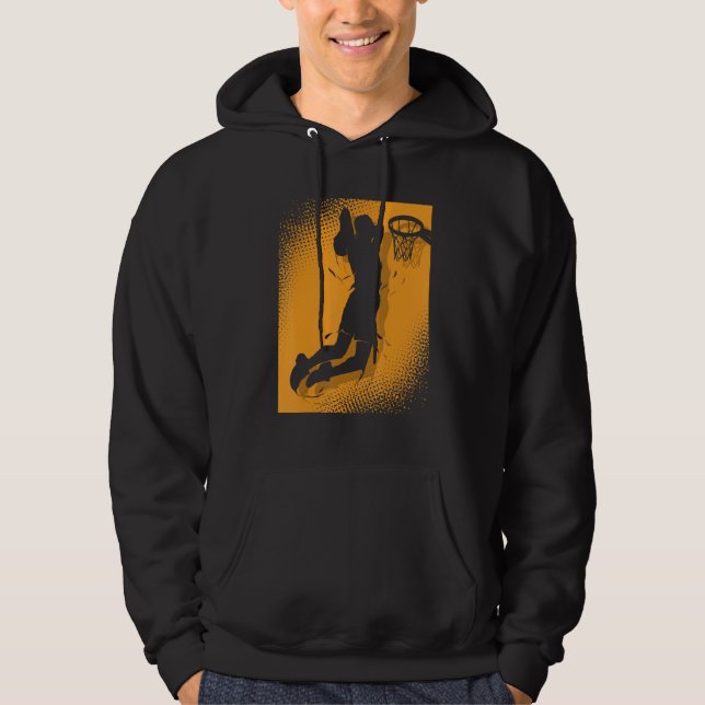 Basketballer Basketball Hoop Dunking Basketball Ho Hoodie (Framsida)