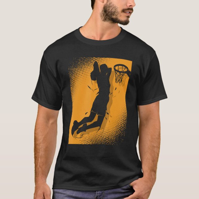 Basketballer Basketball Hoop Dunking Basketball Ho T Shirt (Framsida)
