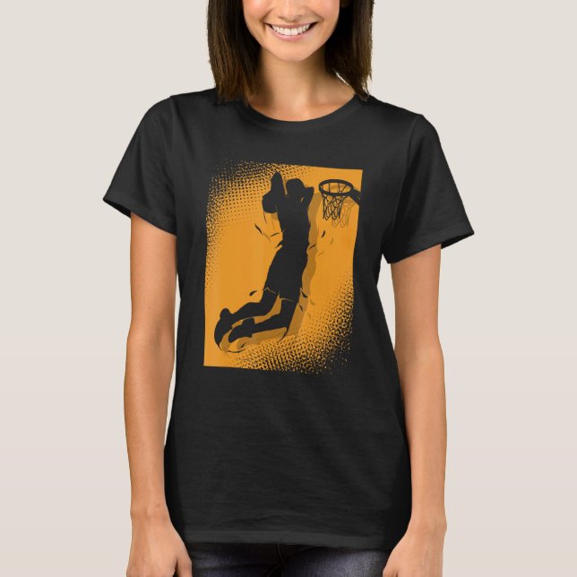 Basketballer Basketball Hoop Dunking Basketball Ho T Shirt (Framsida)