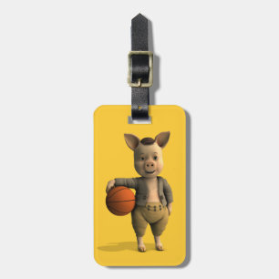 Basketballer Piglet Bagagebricka