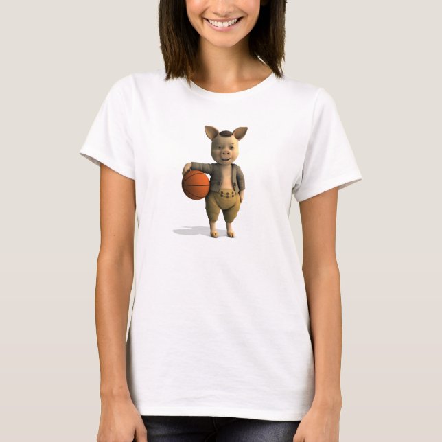 Basketballer Piglet T-shirt (Framsida)