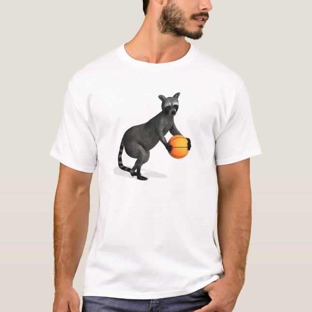 Basketballer Raccoon Tee (Framsida)