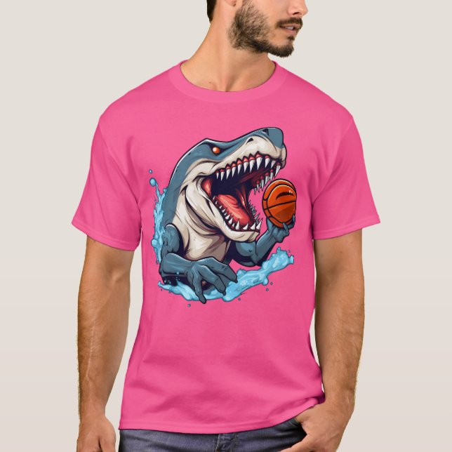 Basketballer Shark T Shirt (Framsida)