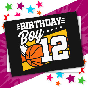 Basketballfest för 12-åring Pojkens 12-årsdag Vykort