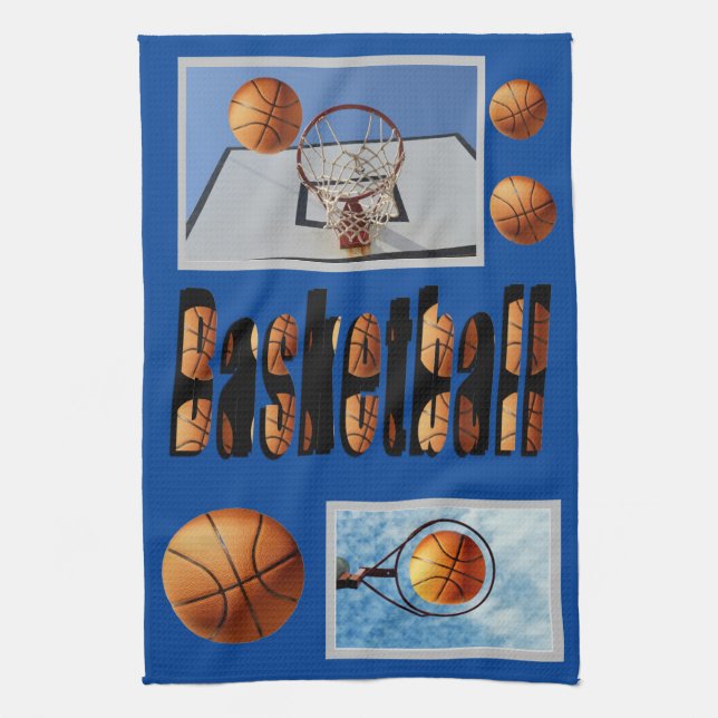Basketballinspirationskomposition, Kökshandduk (Vertikal)