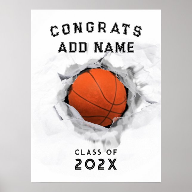 basketballsstudier examen poster (Framsidan)