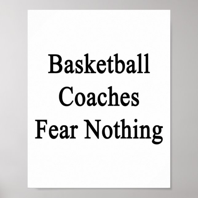 Basketballtränare fruktar ingenting poster (Framsidan)
