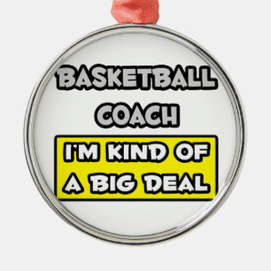 Basketballtränare ...Jag är en stor affär Julgransprydnad Metall