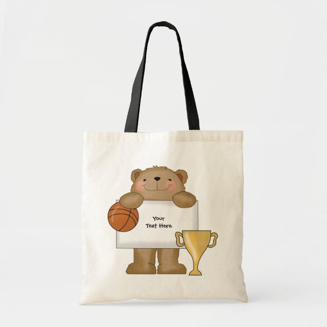 Basketbjörninformation (anpassadet) tygkasse (Framsidan)