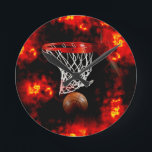 Basketboll<br><div class="desc">Boll, Net & Flames - Basketboll Artworks - Digital Popular Sports Bilder</div>