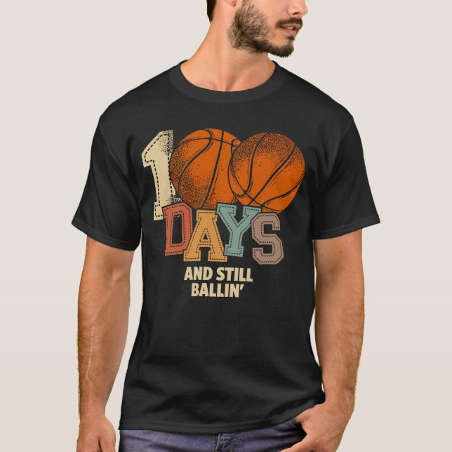 Basketboll - 100-årsdagen av skolan Firande T Shirt (Framsida)