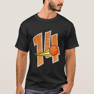 Basketboll 14:e födelsedagen - jag är 14 - Barns b T Shirt