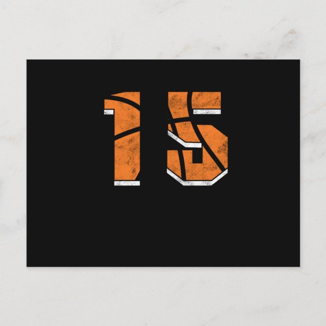 Basketboll 15-årsfirande Sportpresent Vykort (Framsida)