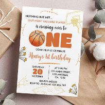 Basketboll 1:a födelsedag Idrott Party