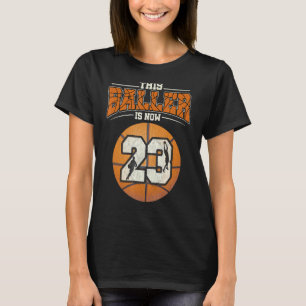 Basketboll 23:e födelsedagstjuppet Bball 23 år T Shirt