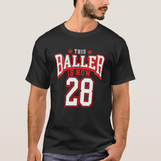 Basketboll 28 år gammal dag t shirt
