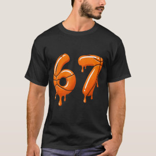 Basketboll 67 Meme Rolig Cool Slam Dunk För Pojkar T Shirt