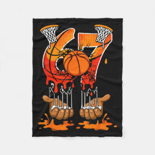 Basketboll 67 Sex Sju 6 7 Pojkar Rolig Gen Alpha M Fleecefilt