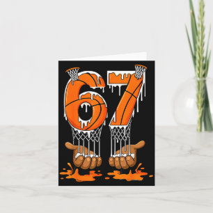 Basketboll 67 Sex Sju Roligt Gen Alpha Meme Dropp Kort