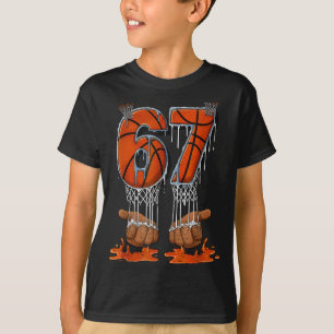 Basketboll 67 Sex Sju Roligt Gen Alpha Meme Dropp T Shirt