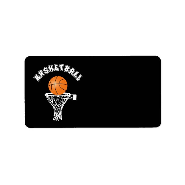 Basketboll Adressetikett (Framsidan)