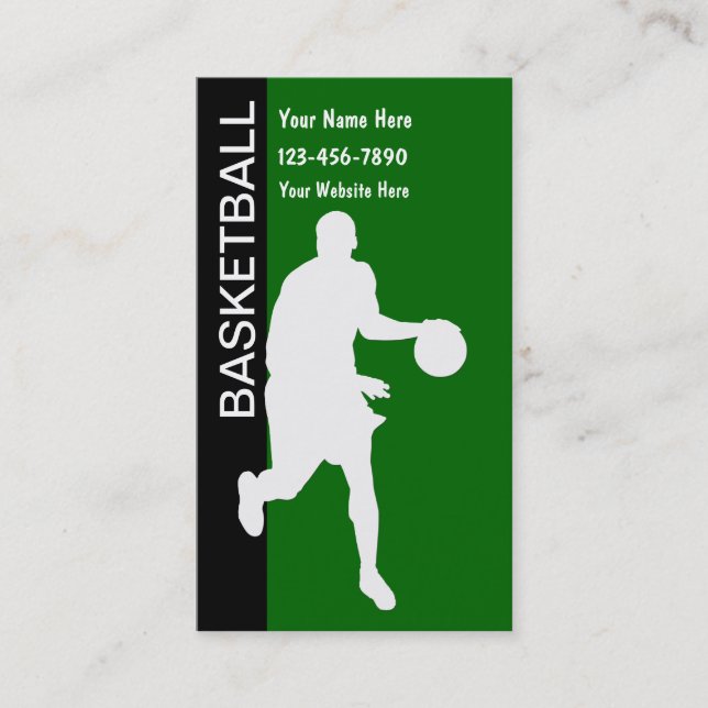 Basketboll Affärskort Visitkort (Framsida)