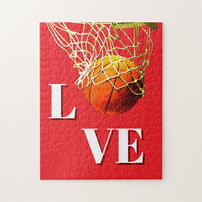 Basketboll älskar jag pussel (Vertikal)