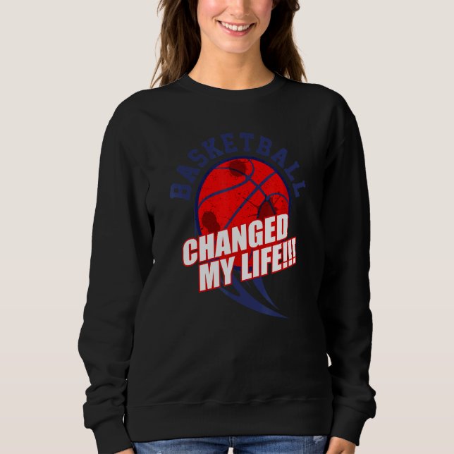 Basketboll ändrade mitt liv t shirt (Framsida)