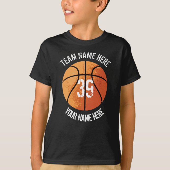 Basketboll (Anpassadet Team & Player) T Shirt (Framsida)