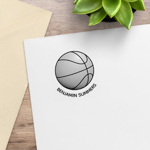 Basketboll Anpassat Namn 1x1 Stämpel