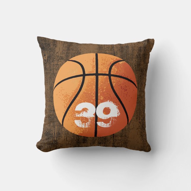 Basketboll (anpassningsbar) kudde (Framsida)