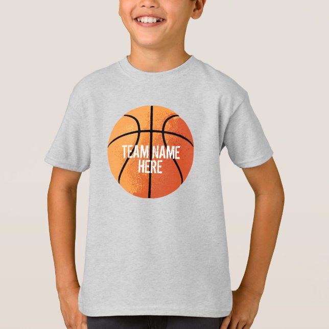 Basketboll (anpassningsbar) t shirt (Framsida)
