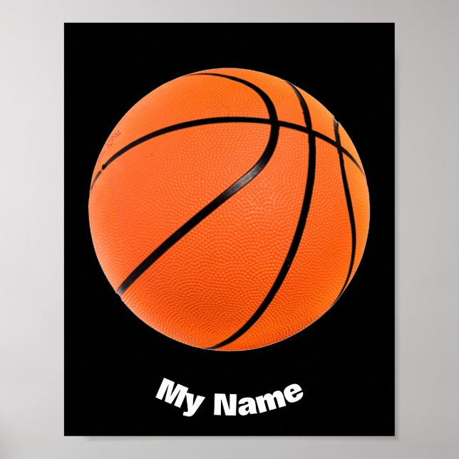 Basketboll Anpassningsbarna Namn Poster (Framsidan)