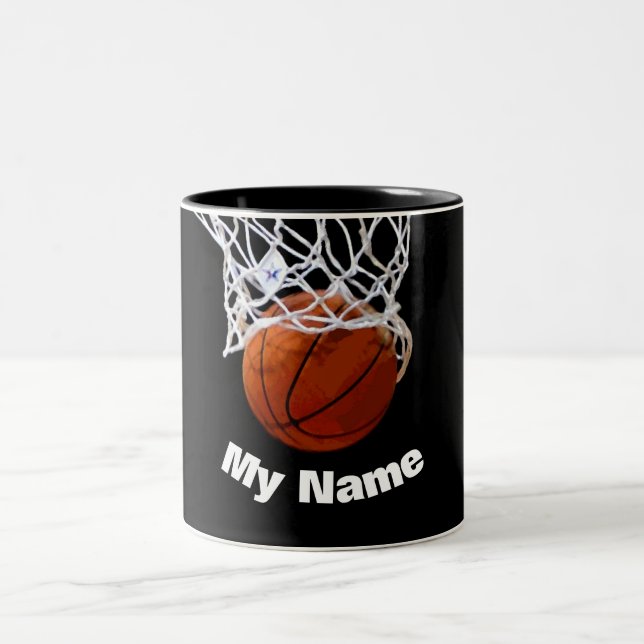 Basketboll Anpassningsbarna Namn Två-Tonad Mugg (Center)