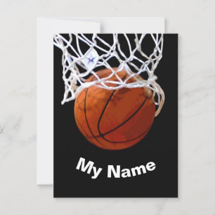 Basketboll Anpassningsbarna Namn Vykort