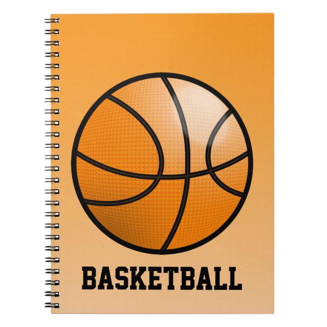 Basketboll Anteckningsbok Med Spiral (Framsidan)
