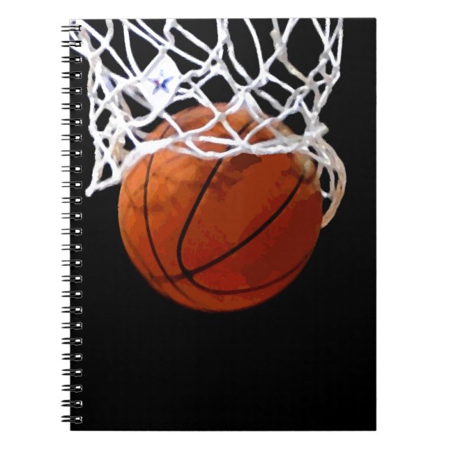 Basketboll Anteckningsbok Med Spiral (Framsidan)