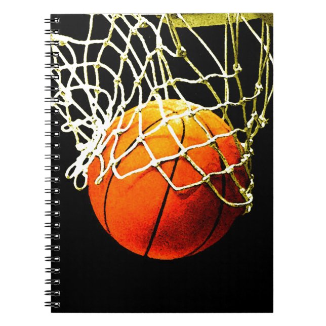 Basketboll Anteckningsbok Med Spiral (Framsidan)
